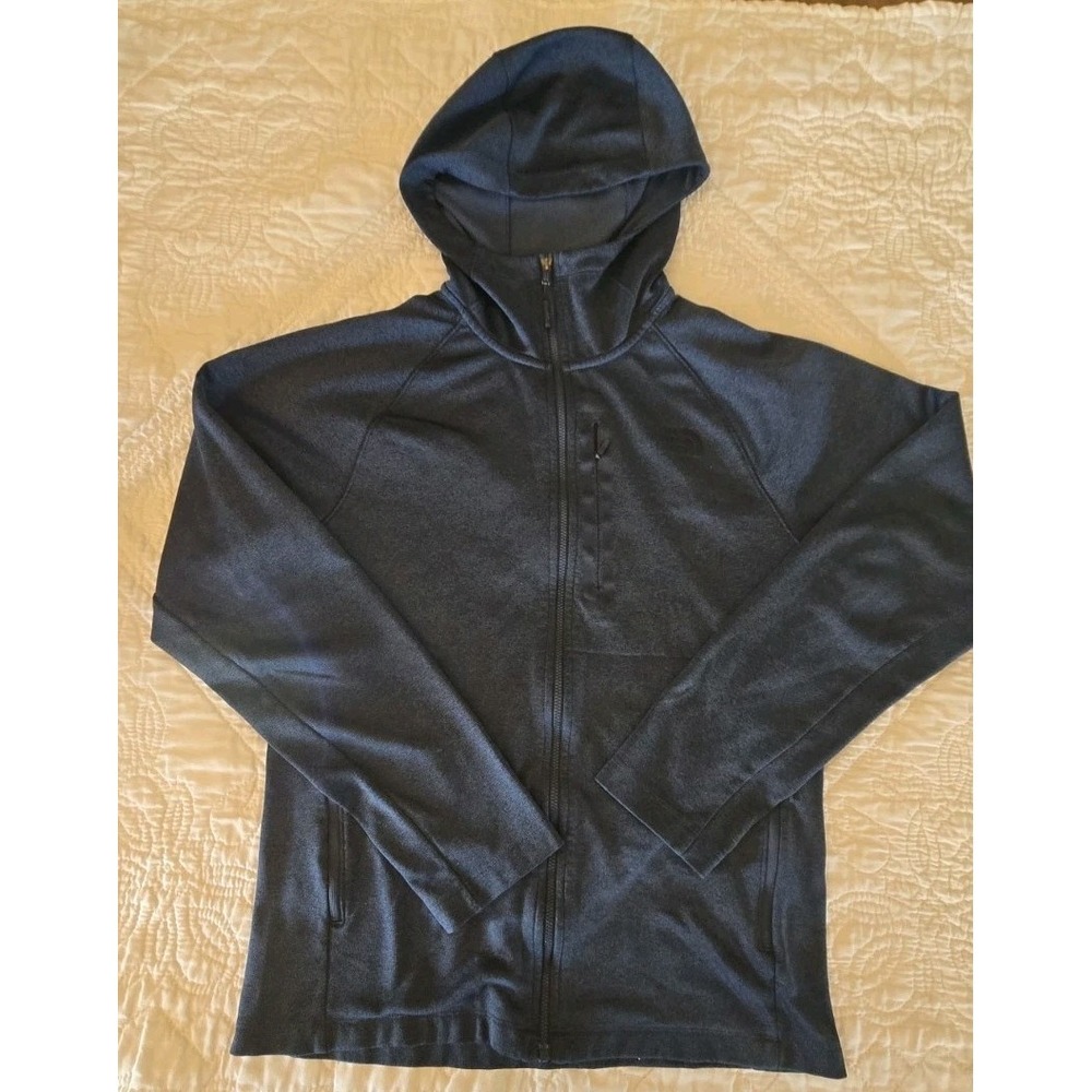 The North Face Blue Medium Full Zip Up Jacket Hoodie Hood Men's M Lightweight